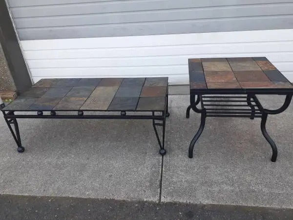 Ashley Furniture Antigo Slate tile coffee & end table