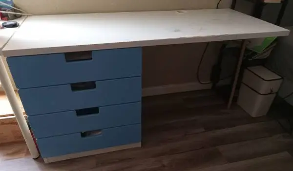 Ikea desk with drawers