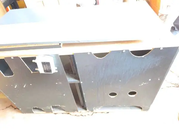 Entertainment center with connections