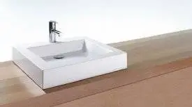 WetStyle 20 x 18 x 4 Cube Collection Metro Sink-SingleHole-Matte White