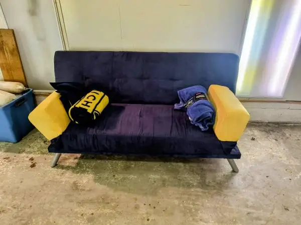 Michigan Notre Dame Convertible Futon Sofa Sleeper Couch Drums Garage