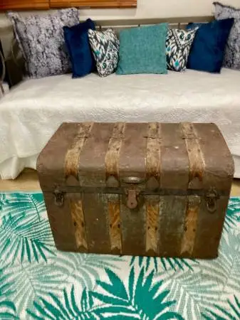 Rusty Metal Vintage Trunk