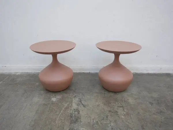 Cane-Line Glaze Style Side Table in terra cotta