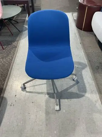 Conference swivel Chair wCasters by Stylex Verve Series in Blue Fabric