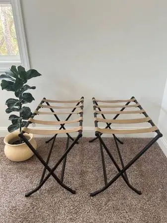 2 heavy duty metal luggage racks(100lbs. capacity) Like new