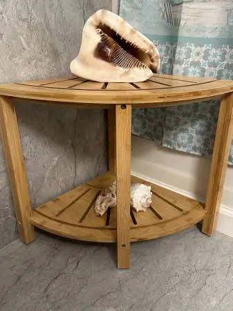 Corner Bamboo Table