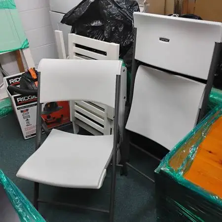 Chairs, folding type, two