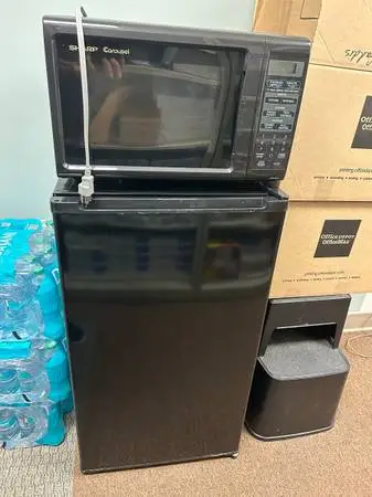 Dorm refrigerator and microwave