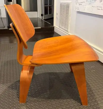 HERMAN MILLER EAMES LCW LOUNGE CHAIR ACCENT CHERRY USA MADE 2013 MCM