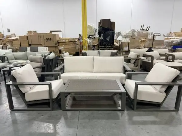 Veranda Classics Milan 4-piece Deep Outdoor Patio Seating Set Gray