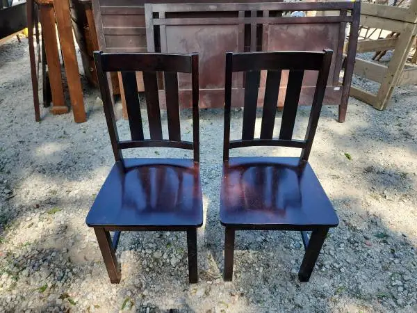 Two Cherry Mahogany Color Side chairs
