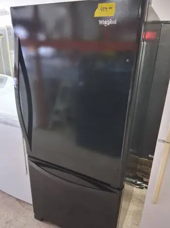 Black Bottom Freezer Refrigerator