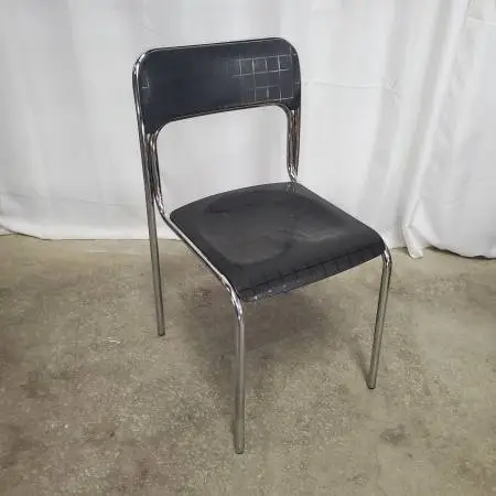 Black Sintesi Cortina Chair in Chrome/Black