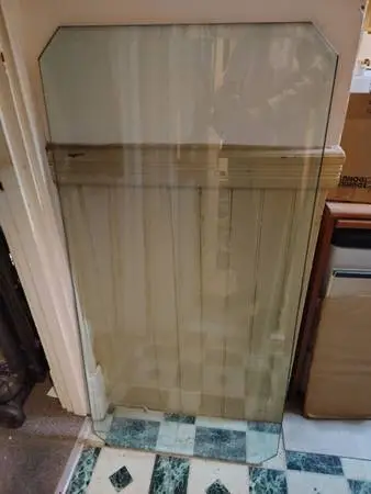 Antique 1 Beveled-Edge Rectangular Glass Tabletop 4 ft x 2 ft.