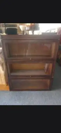 3 Stack Lawyers Barrister Bookcase / Display Cabinet