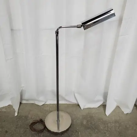 Vintage Chrome Cylinder Head Telescoping Pharmacy Lamp