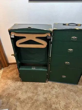 Antique Wardrobe/Steamer Train Trunk - 1920ish