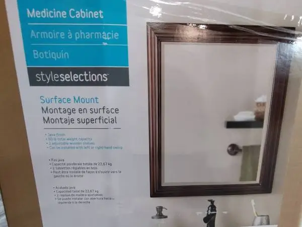Pair of Medicine Cabinets - Wood Frame -NEW in box!