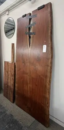Price drop! Stunning live edge slab tabletop, solid black walnut