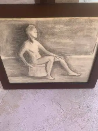 Figural Study Original Artwork Framed
