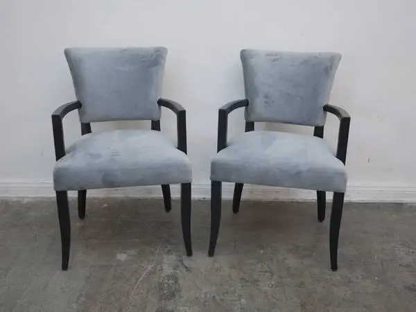 Timothy Oulton Mimi Stud Grey Velvet Dining Chair Set of 2 $799.00 24