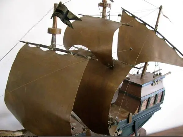 SHIP ANTIQUE  Rare Model Vintage Copper  Large Old