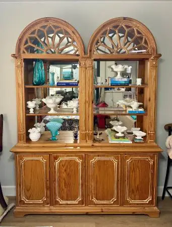 2 Piece Pine Hutch