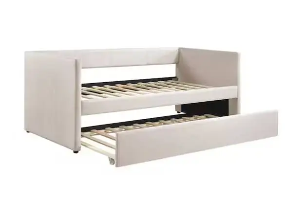 Lazzara Andes Beige Twin Daybed Frame With Trundle Brand New