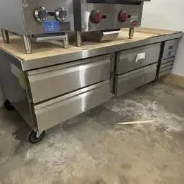 NAKS NK-CB72 Refrigerated Chef Base 72” 4 Drawer Stainless Commercial