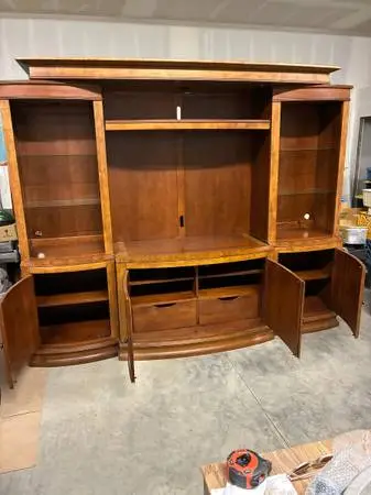 7 Piece Cherry entertainment center