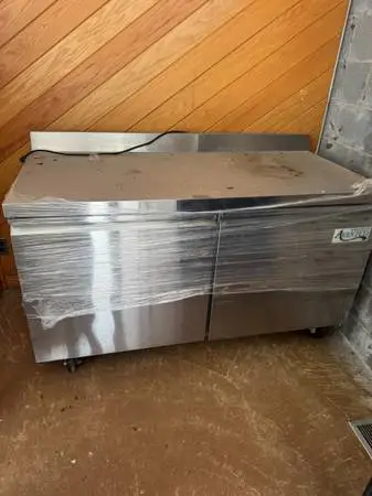 Avantco SS-WT-60F-HC 60 Two Door Worktop Freezer with 3 1/2 Backspla