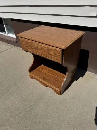 Household Wooden End Side Table With Drawer