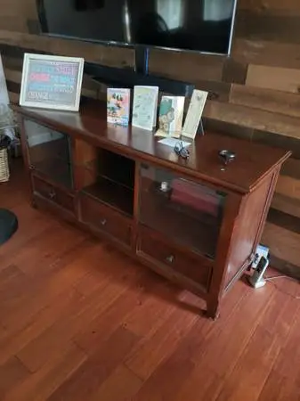 Vintage wood tv stand