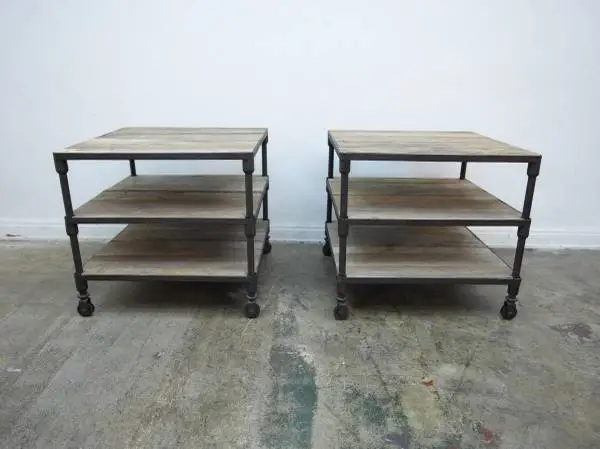Restoration Hardware Dutch Industrial 3 tier Side Table (We Have 2) $3