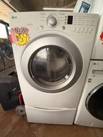 Used White LG Dryer Frontloader with Storage