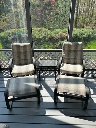 Outdoor Patio Furniture Set Chairs Ottoman
