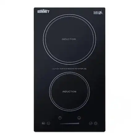 Summit SINC2B115 12W 2 Burner Induction Cooktop, Black