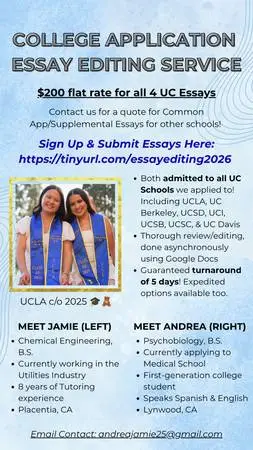 🎓 College Application Essay Editing — Now Accepting Students!