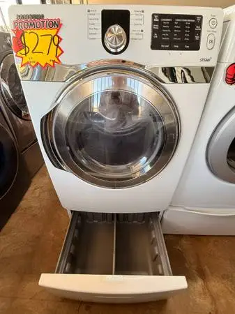 Used White Samsung Dryer with Storage