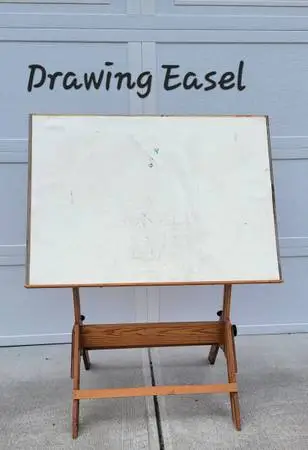 Beautiful Oak Drafting Table, Art Easel, Presentation