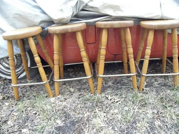 Four Wooden Barstools