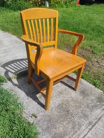 Square Back Bankers Chair In Oak By Boling Chair