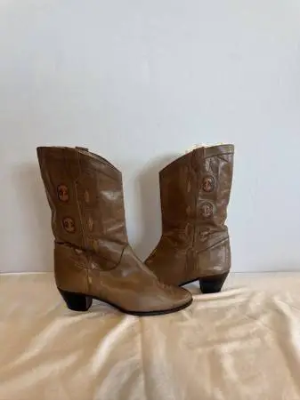 Vintage Gucci Leather Cowboy Western Boots - Size EU 41 B