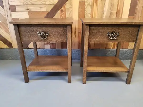 Quarter Sawn White Oak End Tables
