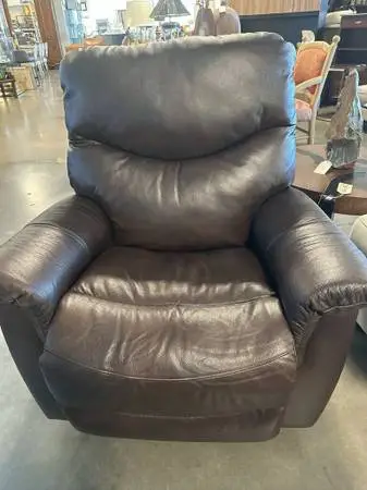 La-Z-Boy James Leather Manual Rocker Recliner- AS IS