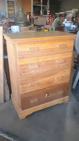 Brandt Ranch Oak Dresser 4 Drawer 1950s Cowboy Old West Furniture
