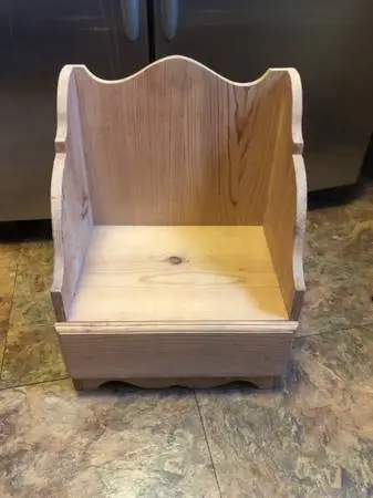 Handmade Decorative Solid Pine Wood Shelf Floor Plant Stand & Drawer
