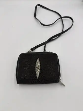 Genuine Stingray Skin Crossbody Wallet Purse