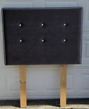 🌸MODERN GLAM GRAY TWIN HEADBOARD WITH DIAMONDS+STUDS🌸 NEED GONE ASAP