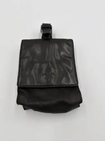 Prada Vintage Embossed Milano Logo Leather Belt Pouch